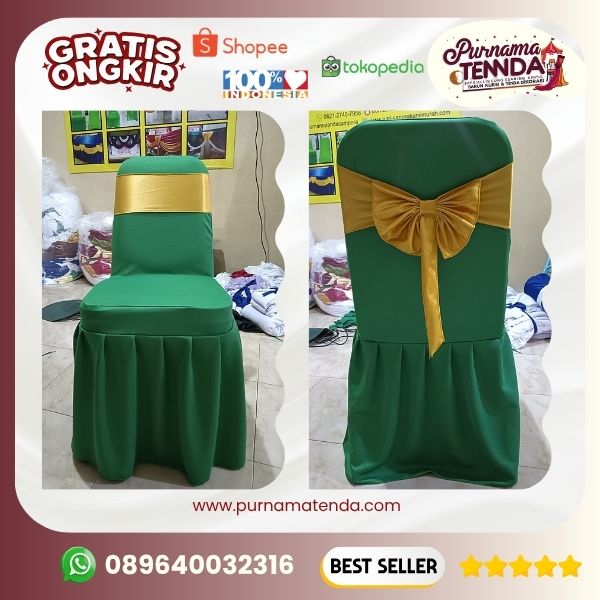 sarung kursi futura rempel + pita slobong
